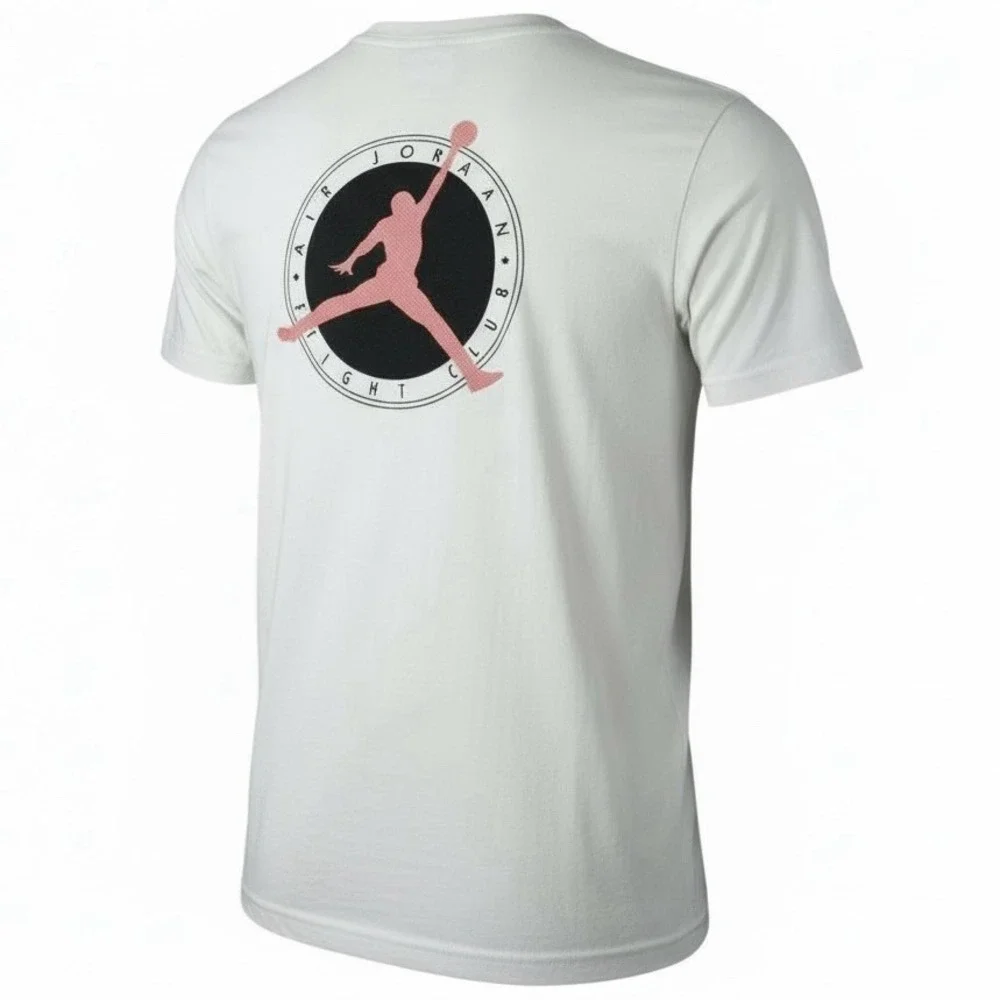 Nike Air Jordan Flight Club Official Member Two-Sided T-shirt White Men's Size M